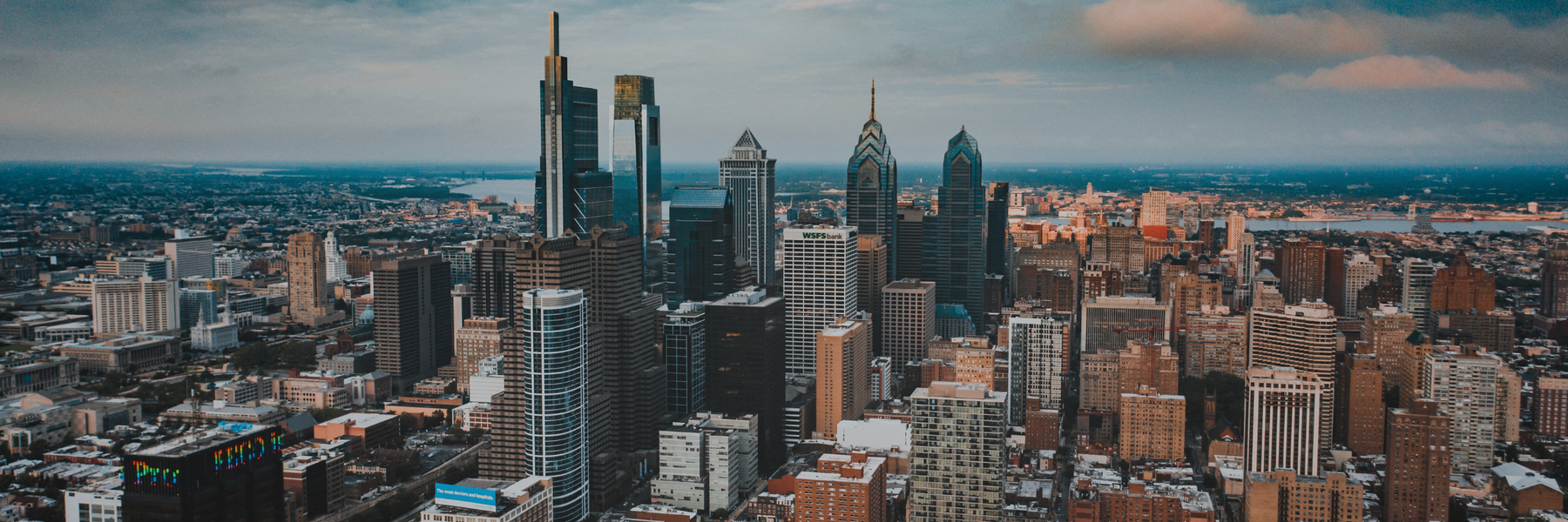 A photo of the Philadelphia skyline